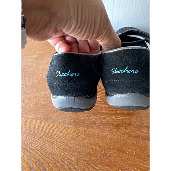 Skechers Women Relaxed Fit Memory Foam Bikers Sneakers Black New Size 6 / Eur 36 - Picture 7 of 13